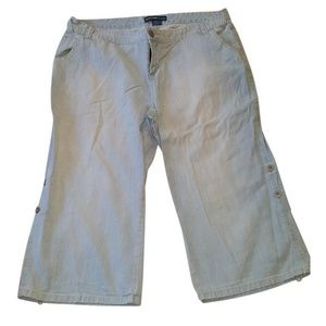 Avenue Jean Capri Pants Jeans Light Wash 16